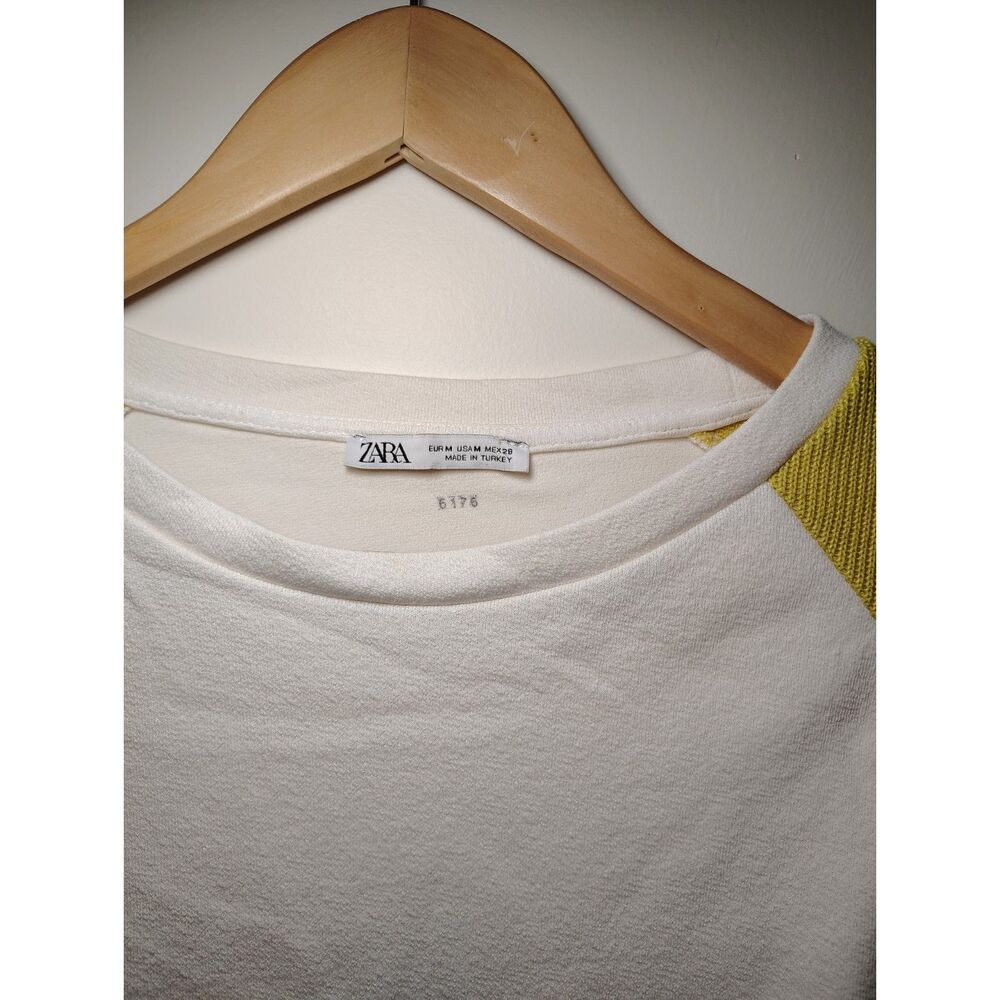 Zara Oversized Colorblock Raglan Sweater Cropped Indie Boho Y2K - Picture 5 of 7